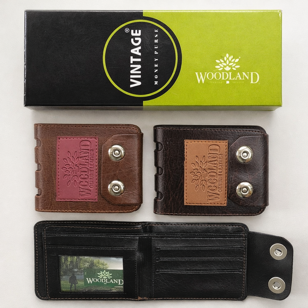 Woodland Genuine Leather Snap-Closure Wallet