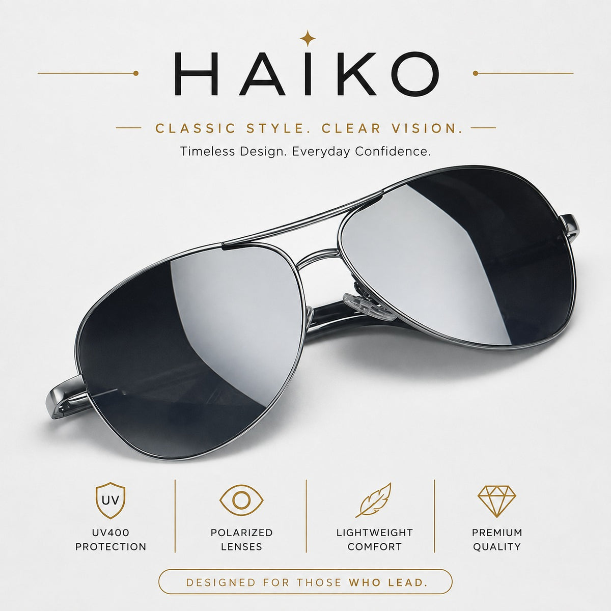 Aviator Sunglasses - Silver Mirror