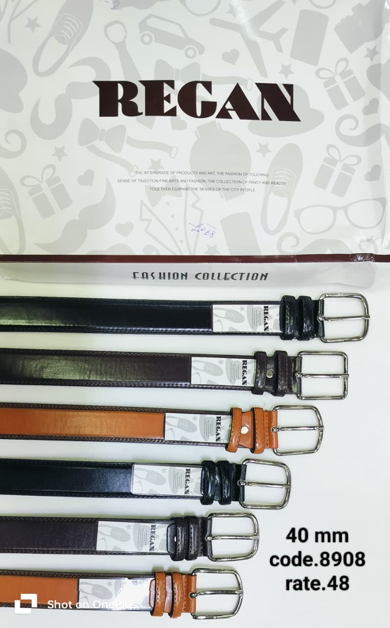 Heavy Buckle Double Stitch Belt for Men – Model 8908