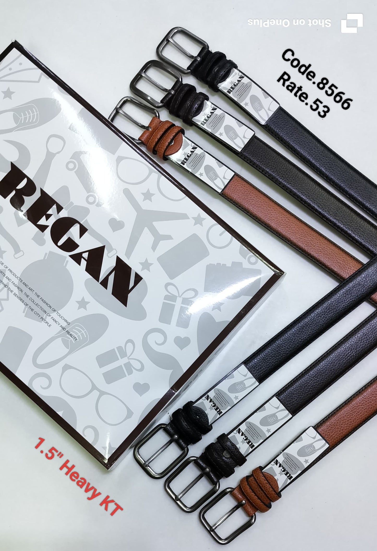 Single Stitch Heavy Buckle Belt for Men – Model 8566