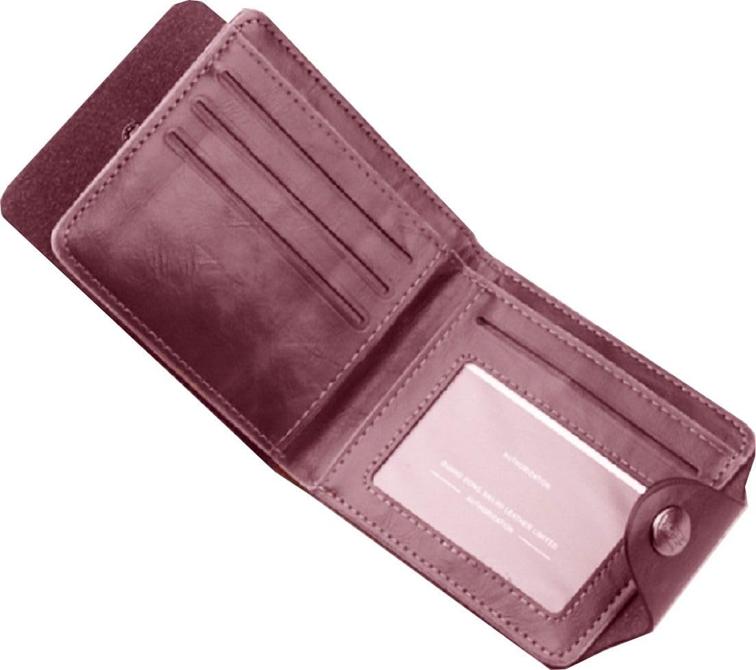Stylish Brown Leather Wallet for Men | Compact Wallet with Coin Pocket