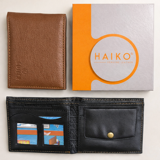 HAIKO Classic Bi-Fold Leather Wallet