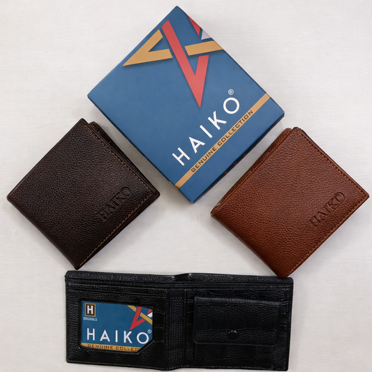 Haiko Cosmo 07 Men’s Leather Bi-Fold Wallet (Assorted Colors)