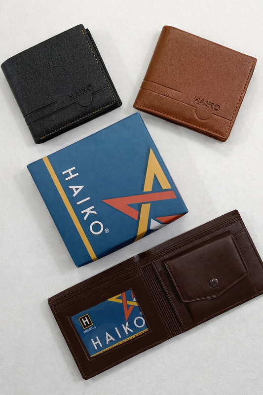 Haiko Genuine Leather Bi-Fold Wallet (Cosmo Series)