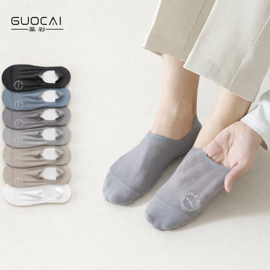 Men’s Low-Cut Invisible Socks – Assorted Pastel Colors