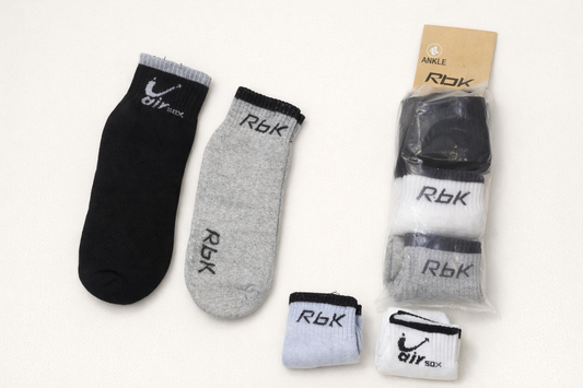 RBK Ankle Socks – Assorted Colors (Wholesale Pack)