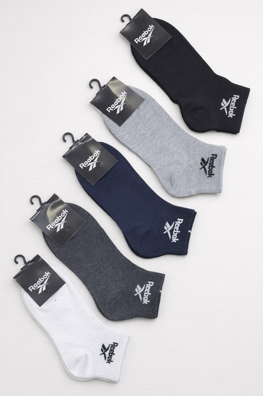 Men’s Ankle Socks – Solid Colour Mix (Export Quality)