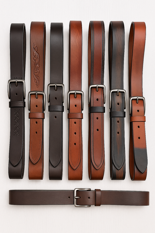 Hand Print Leather Belt for Men – 250KT