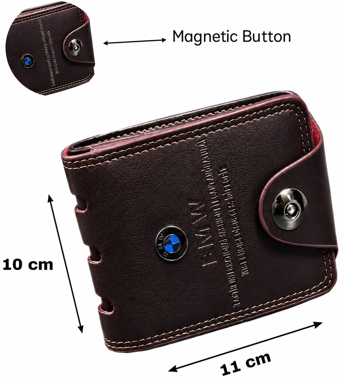 Premium Men’s Bifold Wallet with Card Slots & Cash Pocket – Brown Leat