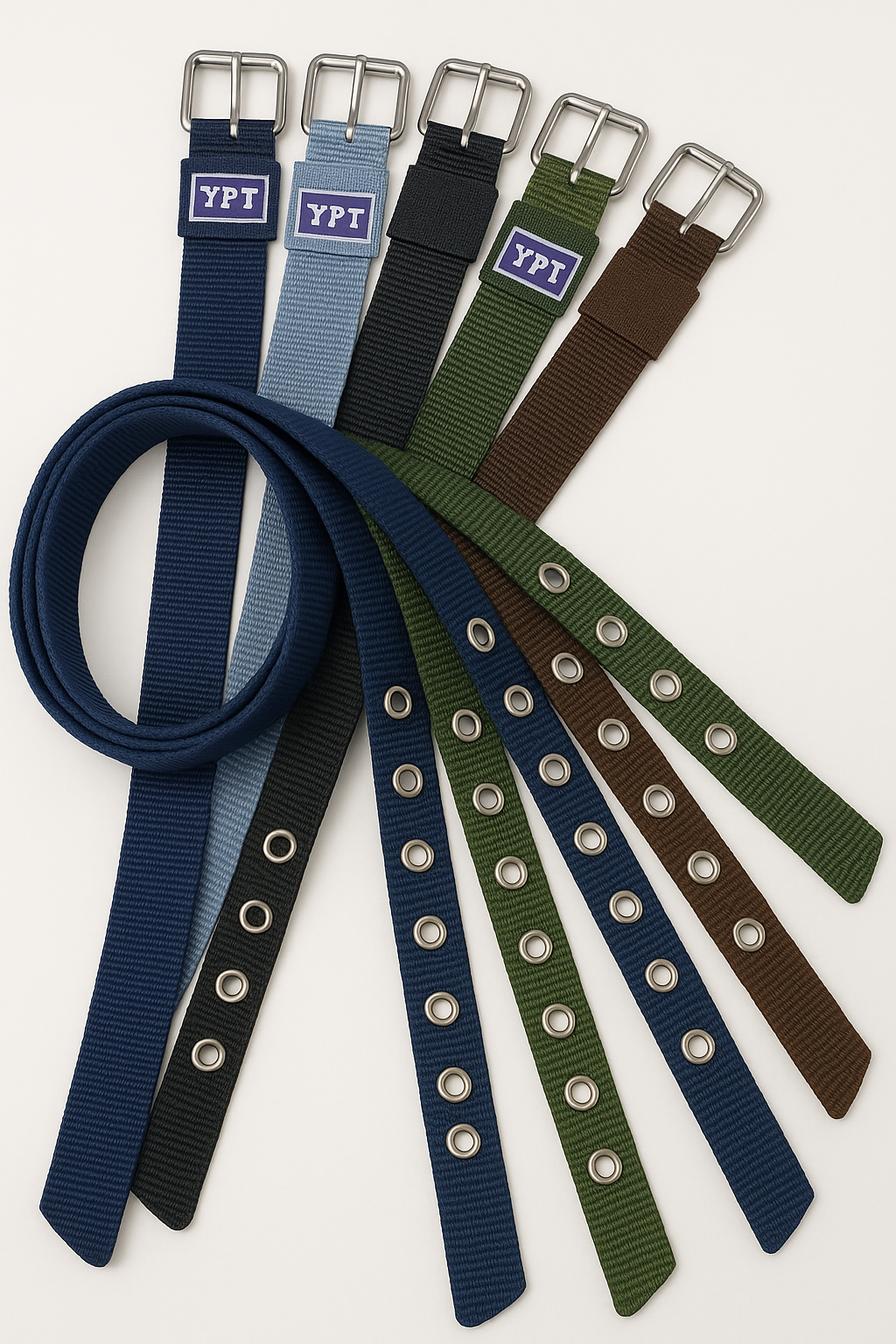 silver rollar buckle nylon kt