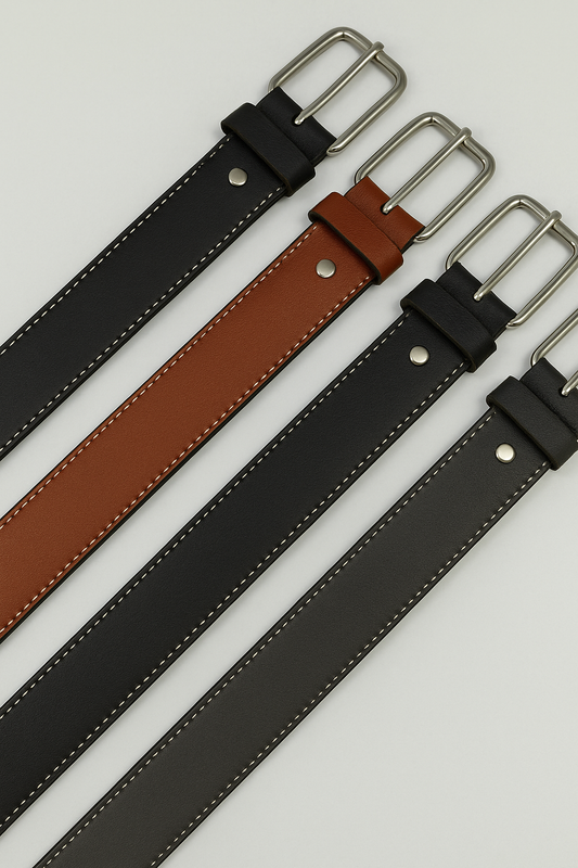 HAIKO Men’s Genuine Leather Formal Belt – Classic Buckle 6699