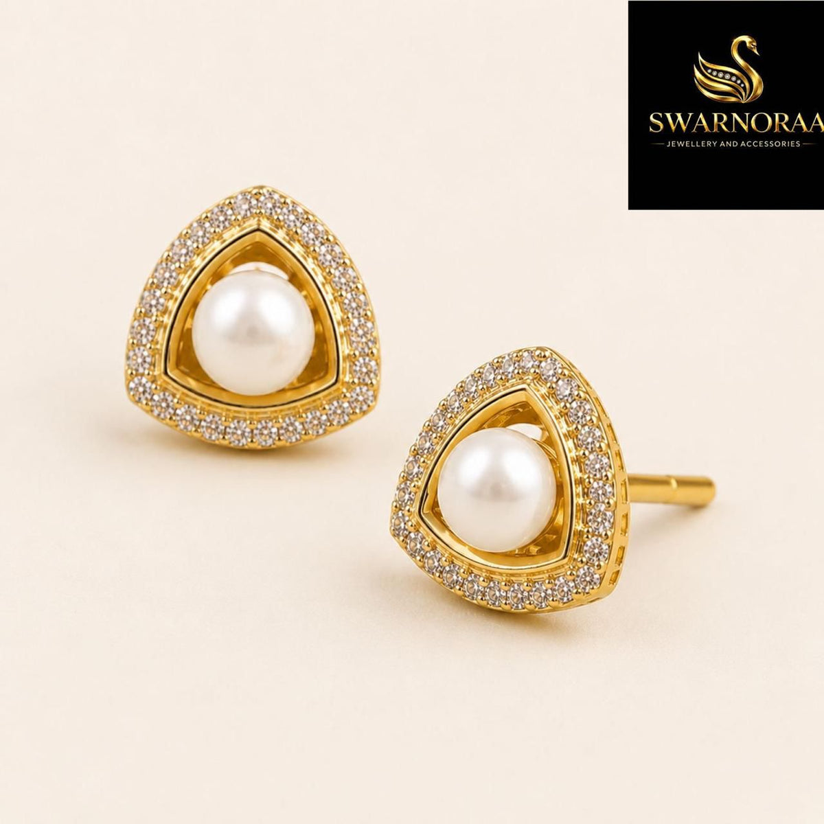 Pearl Beaded Teardrop Earrings