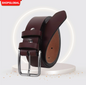 HAIKO Classic Brown Leather Belt for Men – Premium Pin Buckle | Premiu