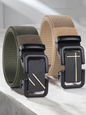 HAIKO Tactical Canvas Automatic Buckle Belt Combo for Men | Premium Me