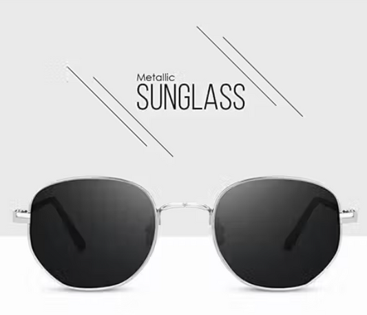 HAIKO Premium Hexagon Black Sunglasses for Men & Women | UV Protection