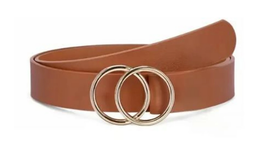 Golden Double Ring Belt for Women | Premium Men's Belt Online India |