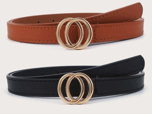Golden Double Ring Combo Belt for Women | Premium Men's Belt Online In