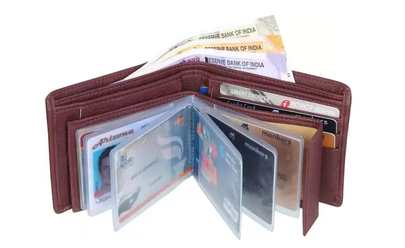 Premium Brown Leather Wallet for Men | Coin Pocket & Multiple Card Slots