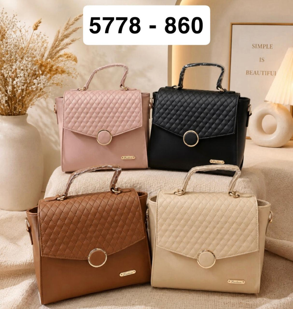 Luxury Metal Accent Handbag