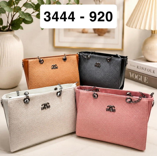Textured Chain Tote Bag