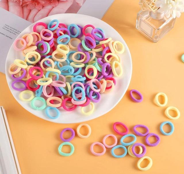 Mini Colorful Hair Rubber Bands for Girls – Soft Elastic Hair Ties