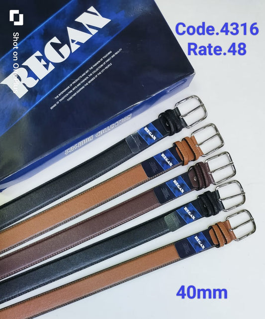 Double Stitch PU Belt for Men – Model 4316