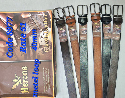 Herons Loop PU Belt for Men – Model (no number)