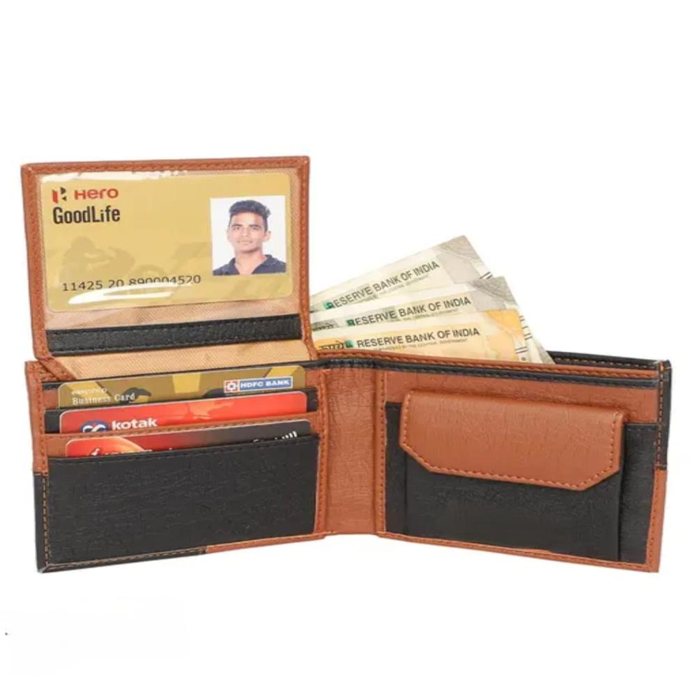 Men’s Two Tone Leather Wallet with Card Holder & Cash Compartment | Pr